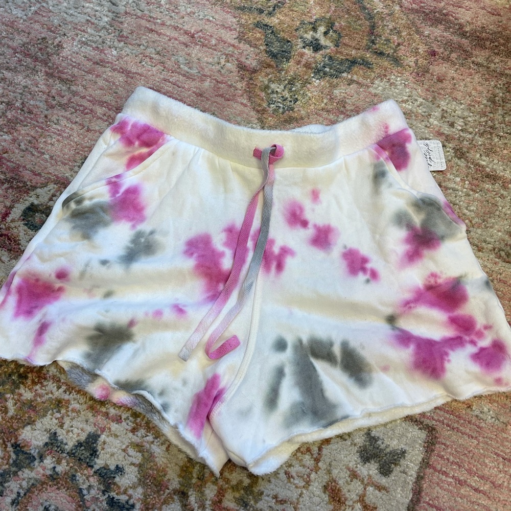 free people tie dye sweat shorts